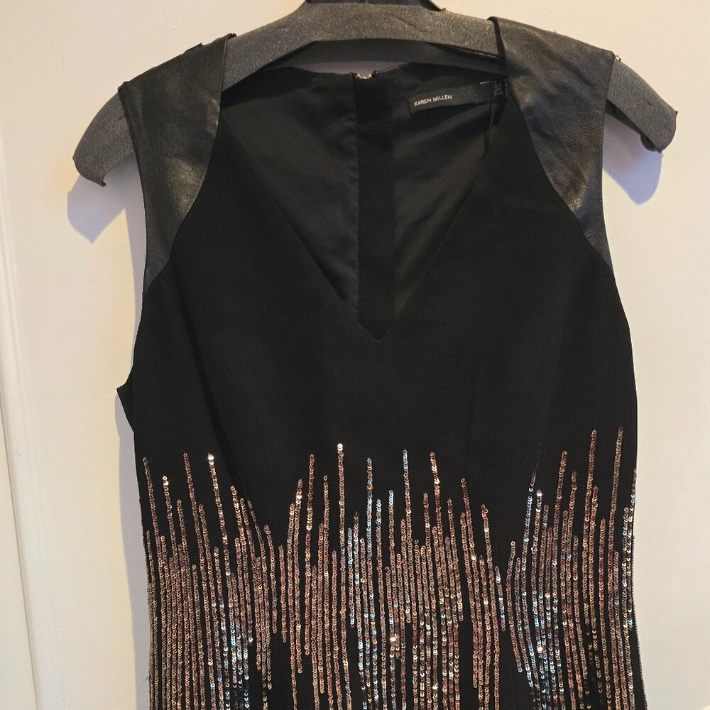 Black and gold dress